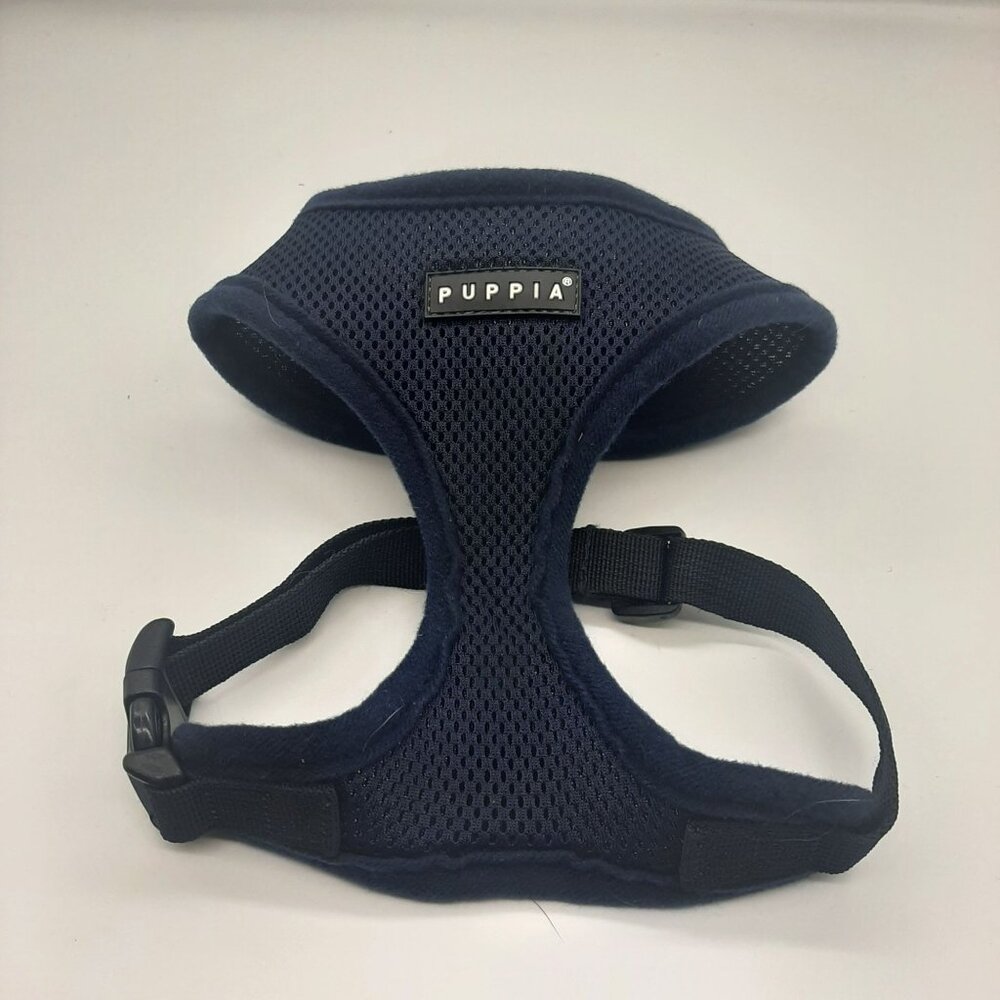 Puppia Adjustable Navy Blue Mesh Dog Harness M